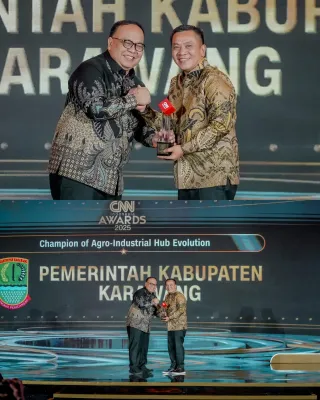 Keren! Karawang Sabet Penghargaan ‘Champion’ di CNN Indonesia Awards 2025