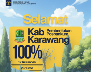 Kemenkum Jabar Apresiasi Pemkab Karawang: Capai 100% Posbankum di Seluruh Wilayahnya