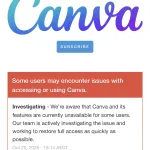 Gawat! Canva Down Global, Pengguna Panik Kehilangan Progres Desain!
