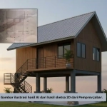Inilah Desain Rumah Panggung Ukuran 6×4 Meter di Karangligar Karawang