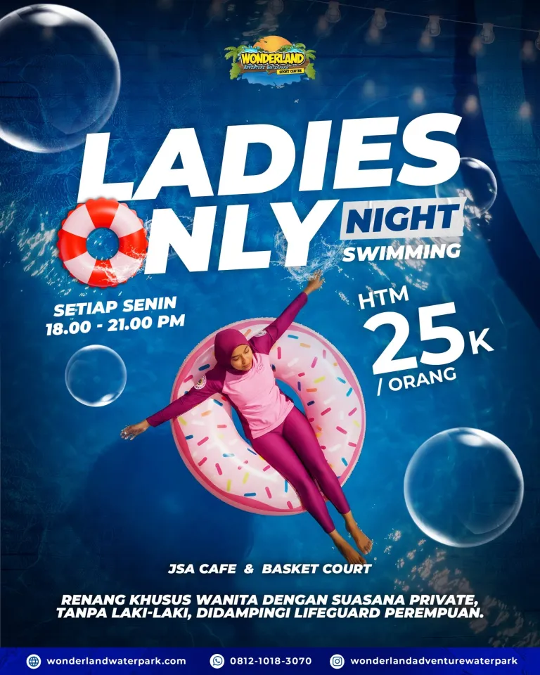 Wonderland Karawang Hadirkan “Lady’s Only Night Swimming”, Program Berenang Khusus Perempuan
