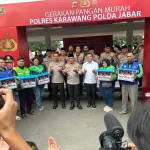Kapolda Jabar Gelar Gerakan Pangan Murah di Karawang guna Jamin Keterjangkauan Harga Jelang Ramadan