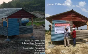 Spanduk Penghentian Tambang PT MPB di Karawang Hilang Sehari Setelah Dipasang